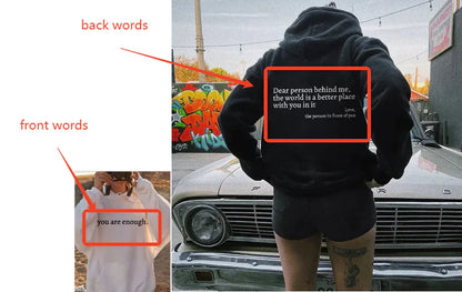 Dear Person Behind Me, Hoodie